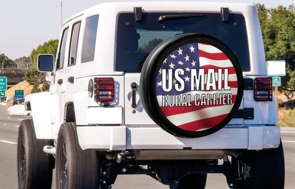 US Mail Rural Carrier Spare Tire Cover PU Leather Wheel Tire Cover