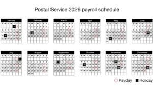 Link’s annual calendar shows this year’s payroll schedule